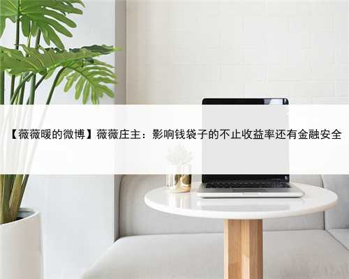 【薇薇暖的微博】薇薇庄主：影响钱袋子的不止收益率还有金融安全