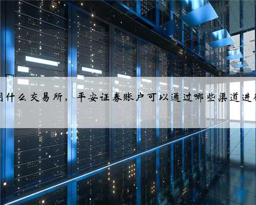 平安期货用什么交易所，平安证券账户可以通过哪些渠道进行证券交易