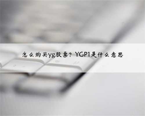 怎么购买yg股票？YGP1是什么意思