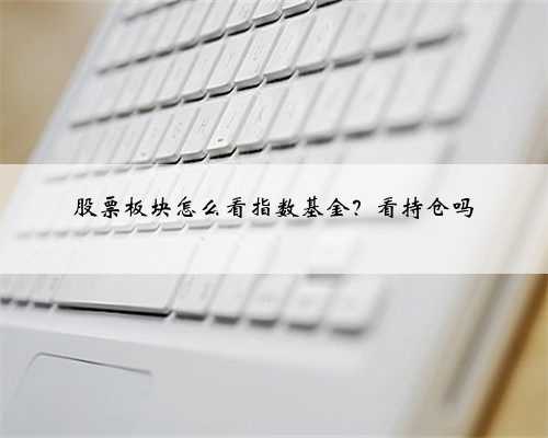 股票板块怎么看指数基金？看持仓吗